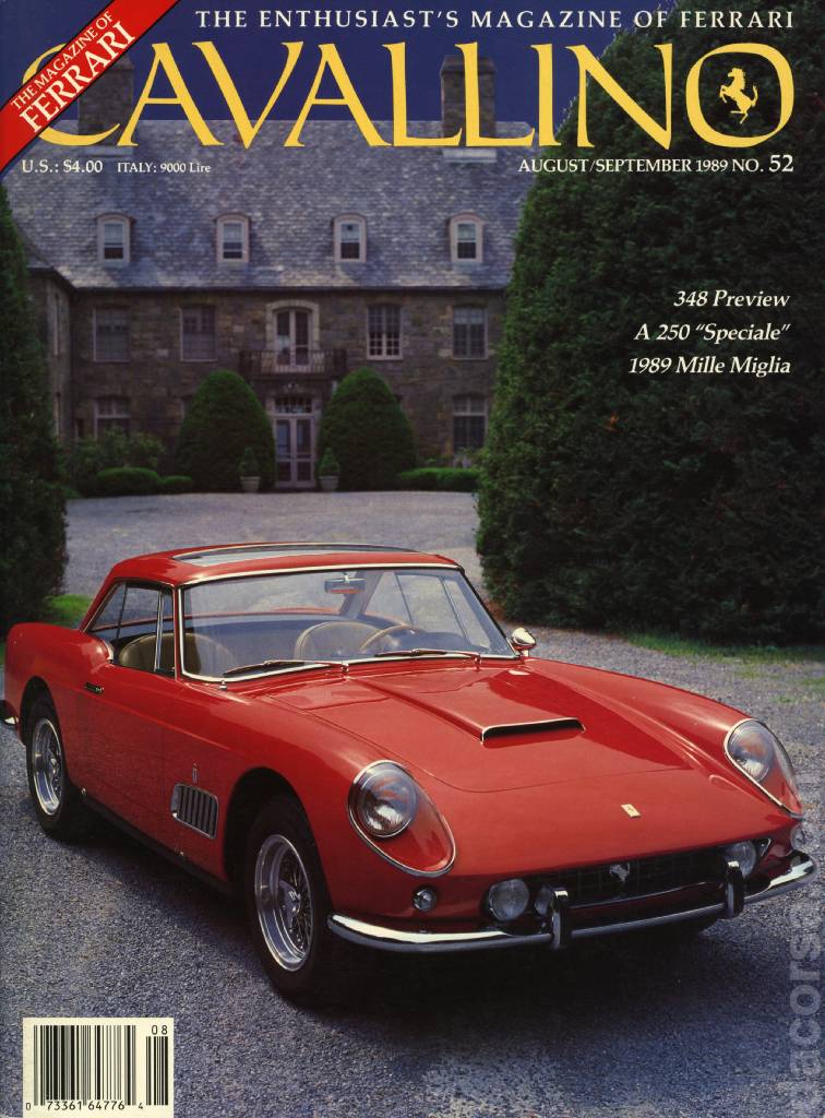 Cover of Cavallino Magazine issue 52, August / September 1989