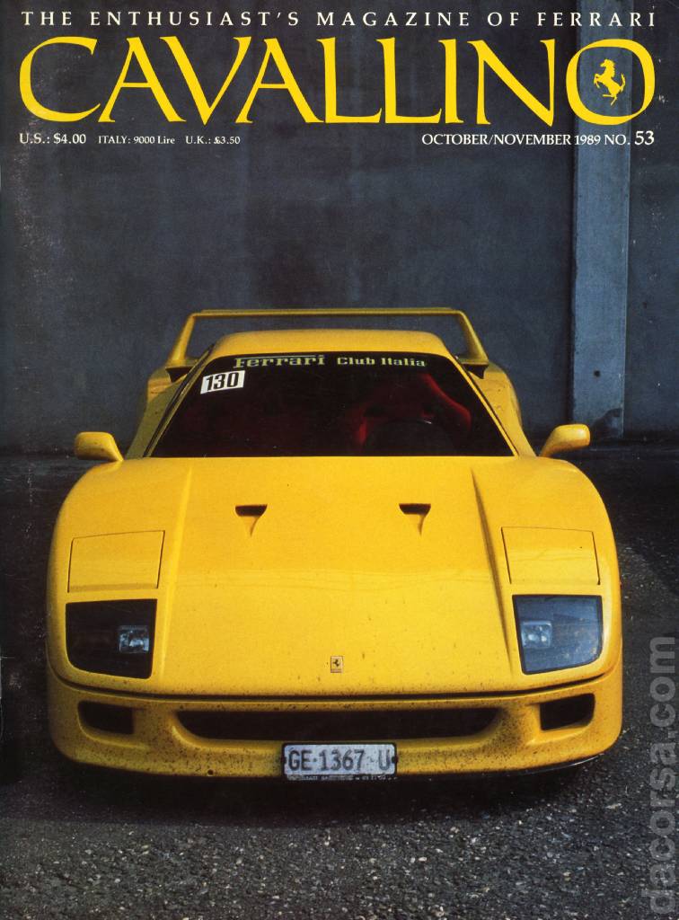 Cover of Cavallino Magazine issue 53, October / November 1989