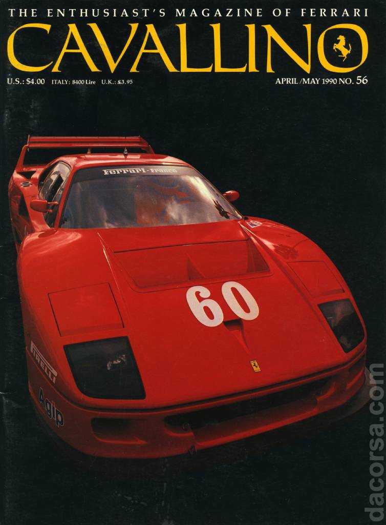 Cover of Cavallino Magazine issue 56, April / May 1990