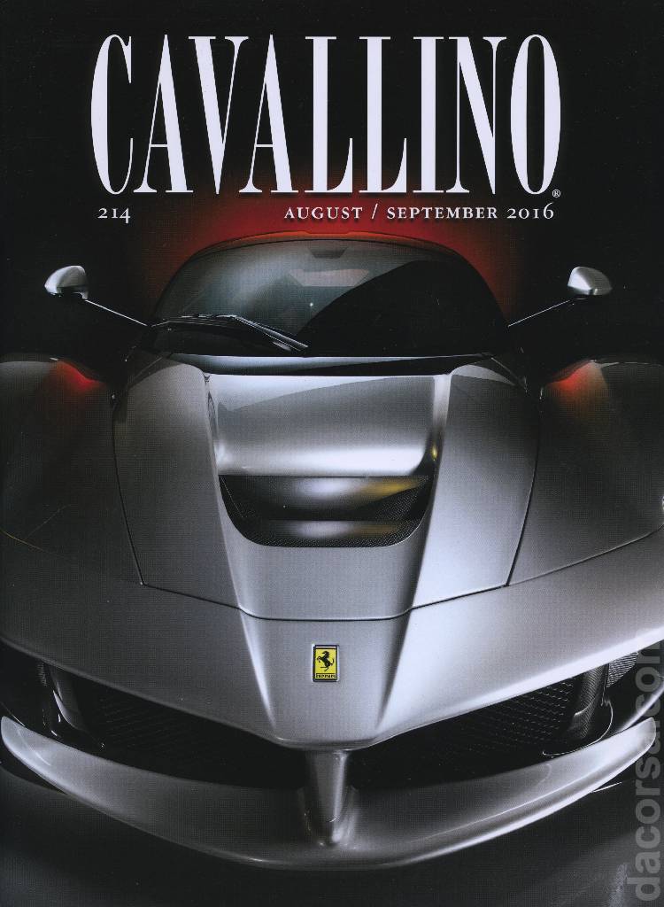 Cover of Cavallino Magazine issue 214, August / September 2016