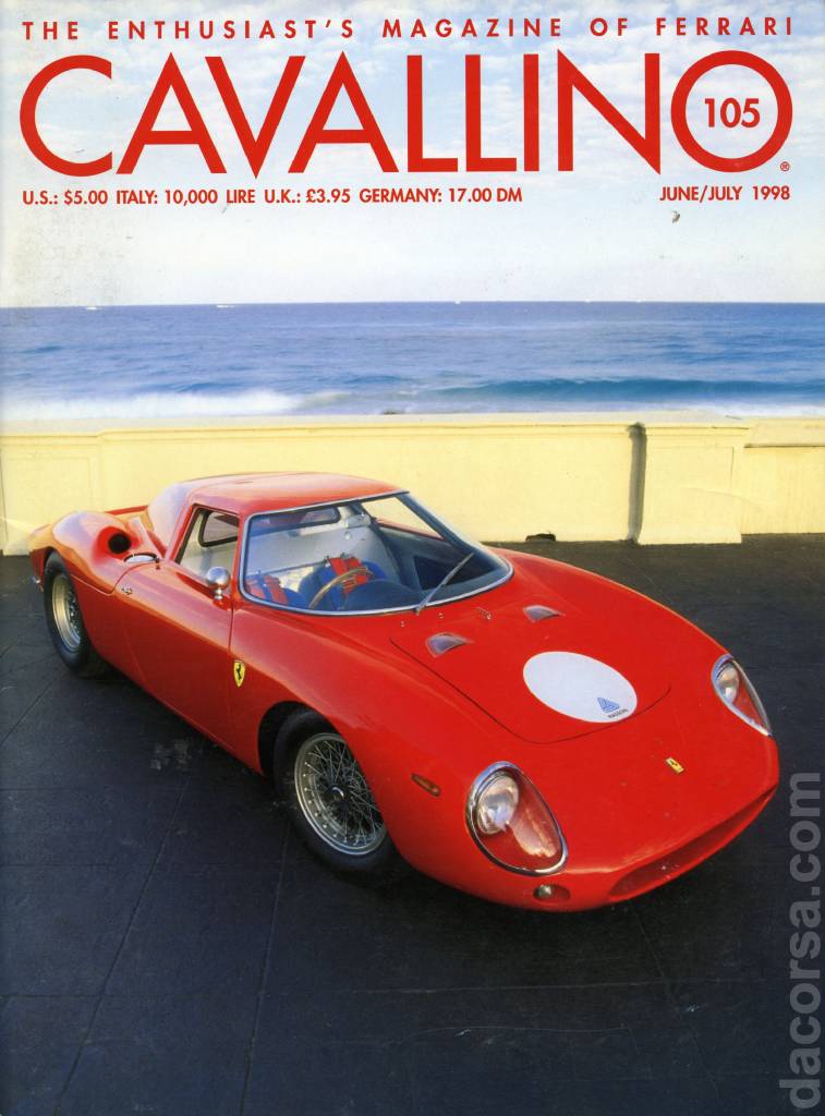 Cover of Cavallino Magazine issue 105, June / July 1998