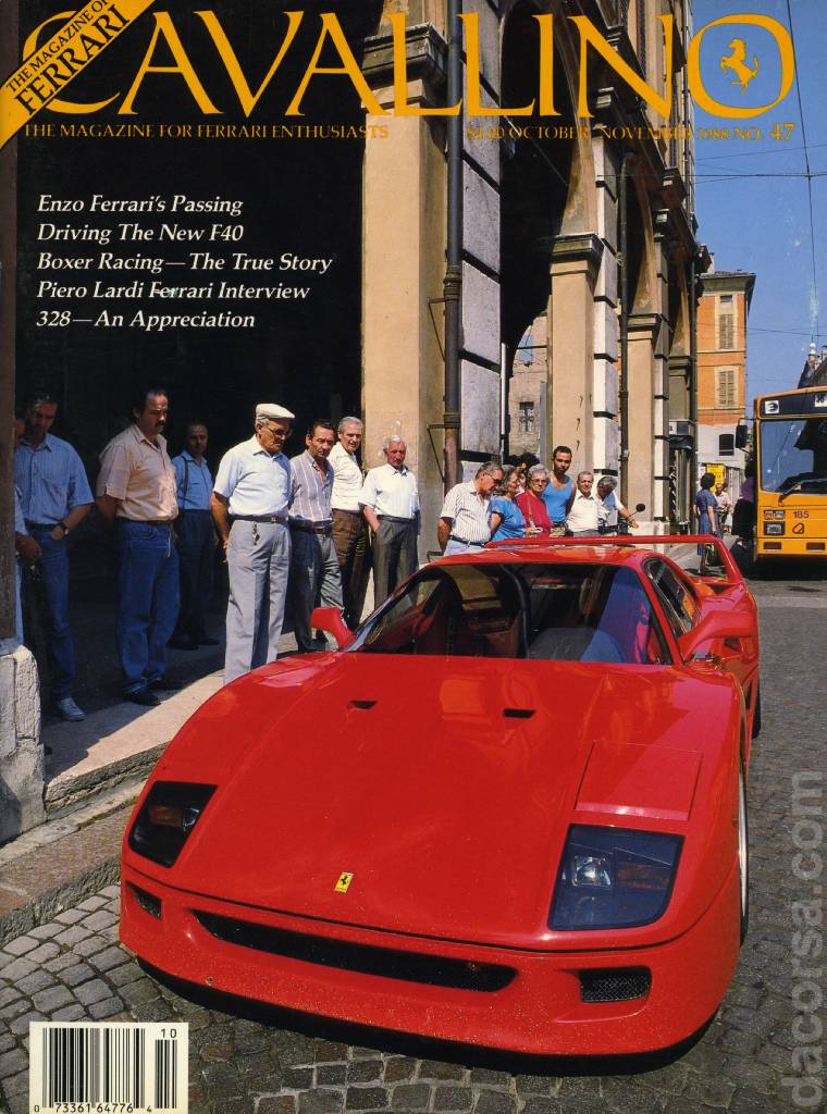 Cover of Cavallino Magazine issue 47, October / November 1988