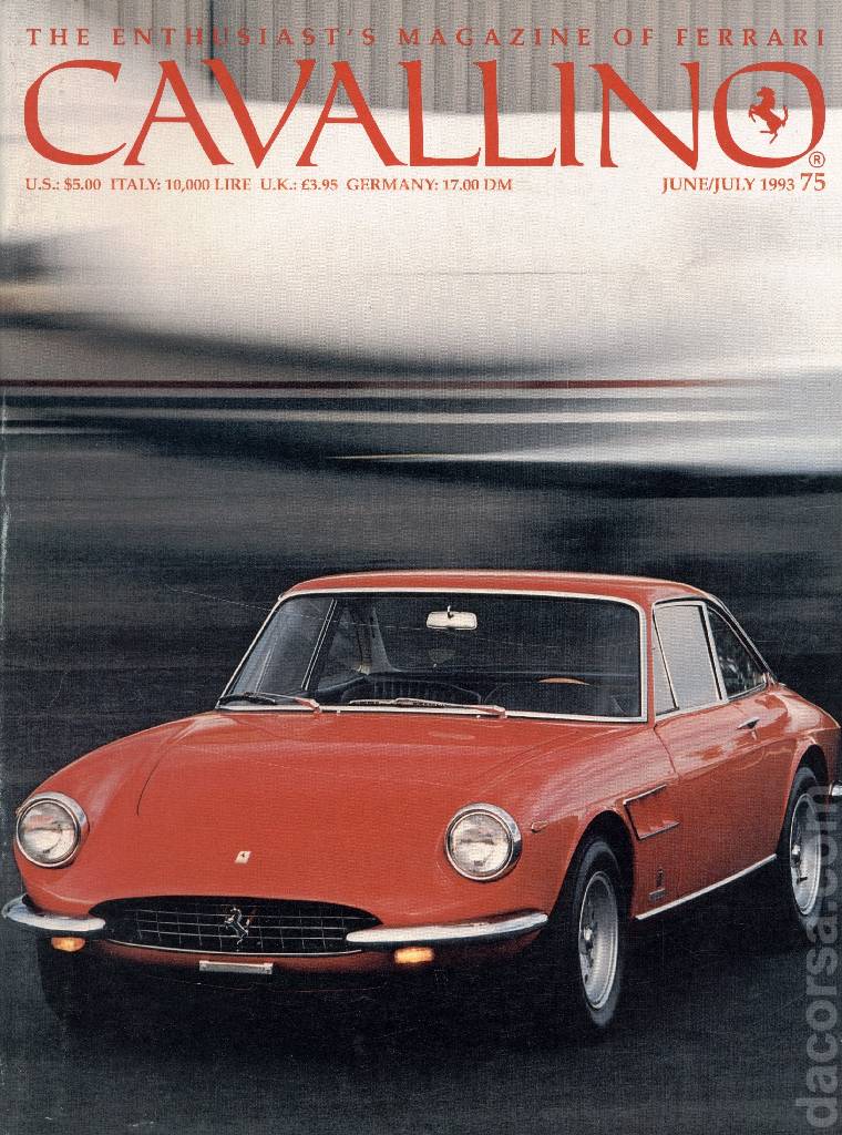 Cover of Cavallino Magazine issue 75, June / July 1993