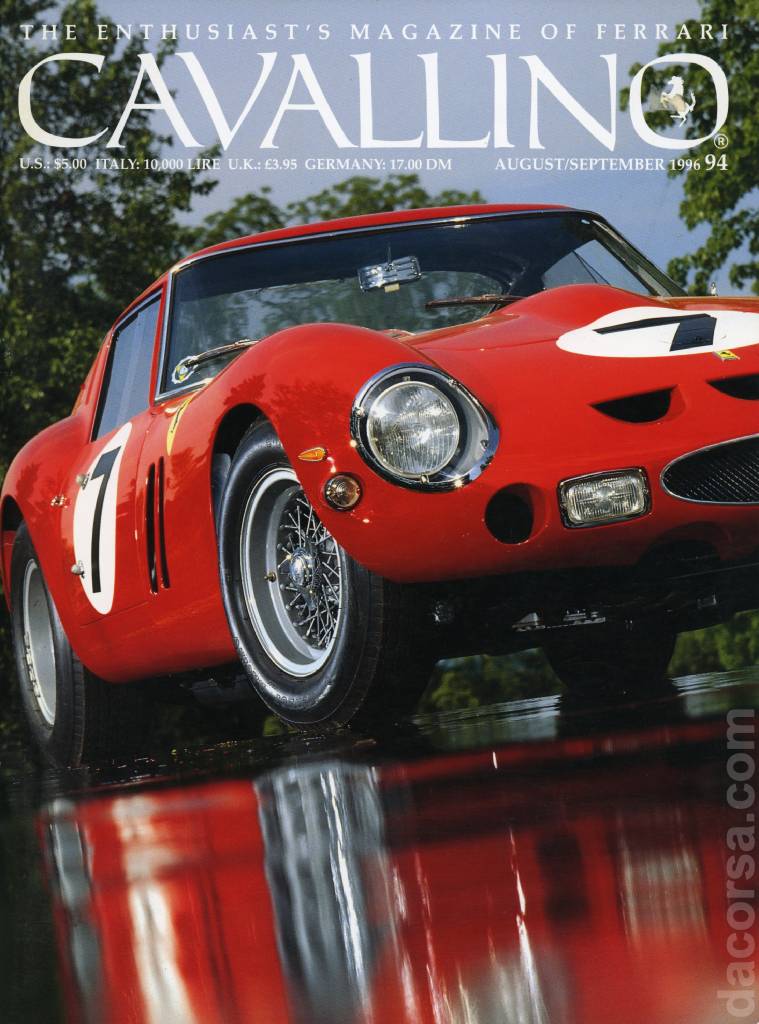 Cover of Cavallino Magazine issue 94, August / September 1996