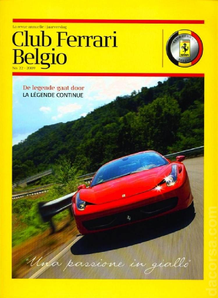 Cover of Club Ferrari Belgio issue 22, Club Ferrari Belgio (2009)
