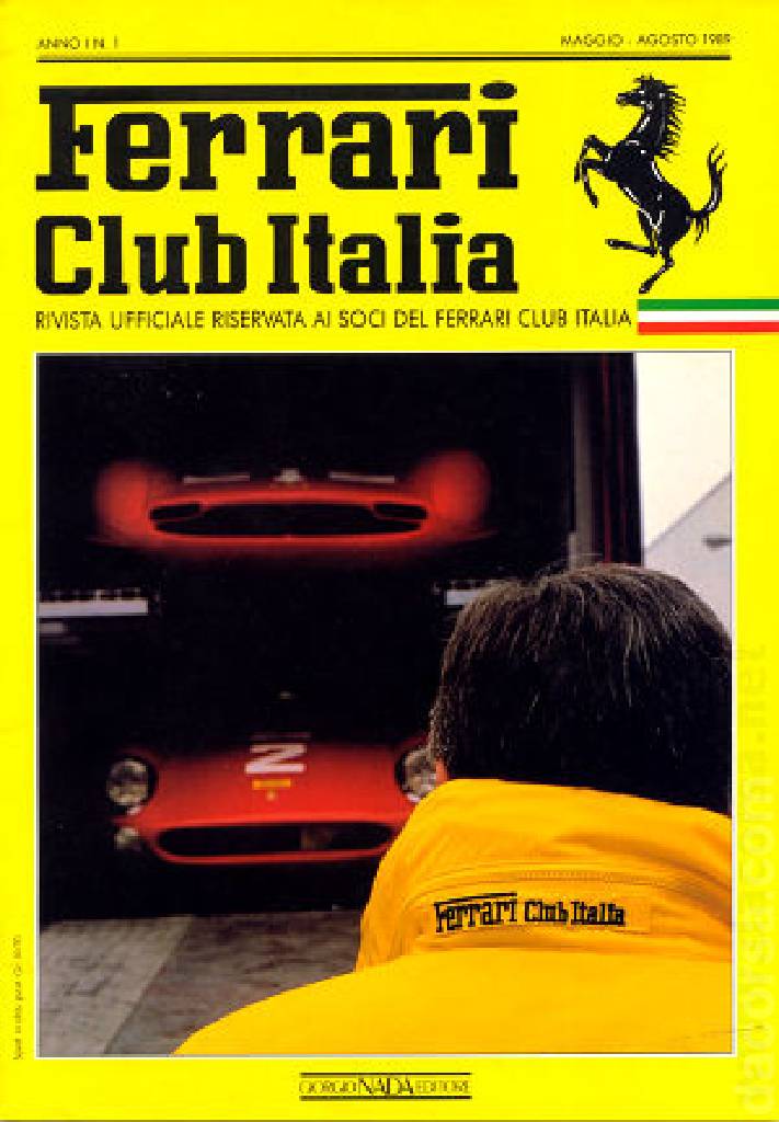 Cover of Ferrari Club Italia issue anno I-1, anno I Quadrimestrale Maggio-Agosto (1989)