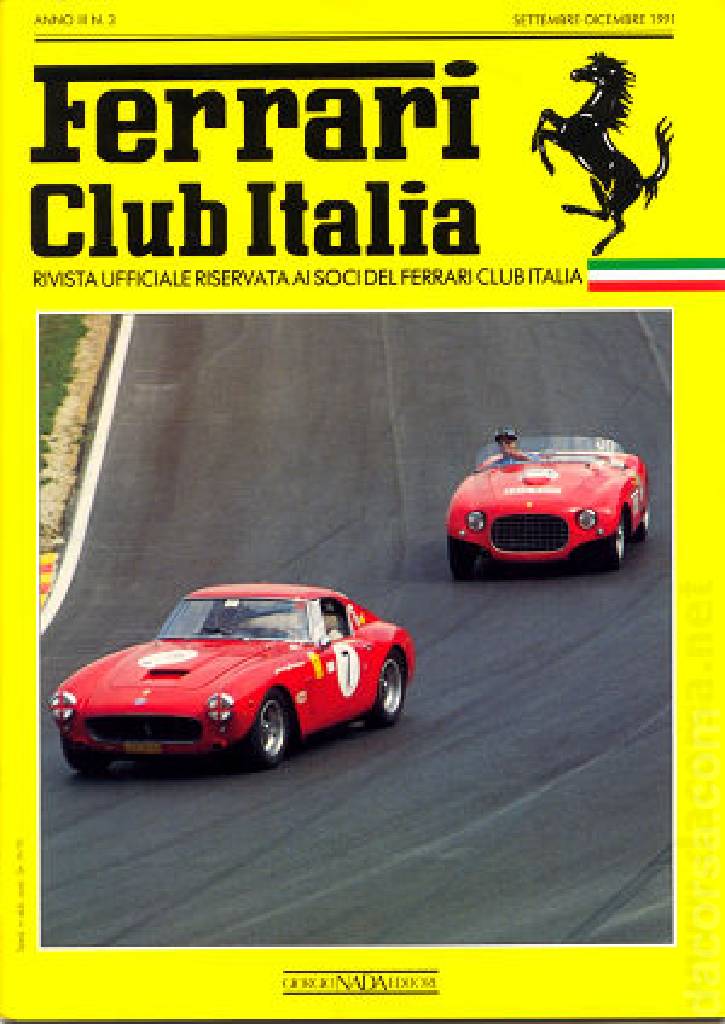 Cover of Ferrari Club Italia issue anno III-3, anno III Quadrimestrale Settembre-Dicembre (1991)