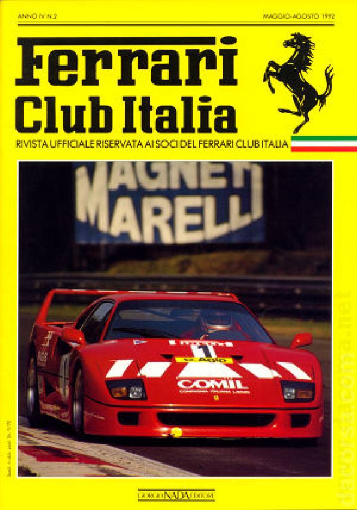 Cover of Ferrari Club Italia issue anno IV-2, anno IV Quadrimestrale Maggio-Agosto (1992)