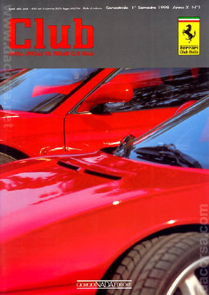 Cover of Ferrari Club Italia issue anno X-1, anno X (1998)