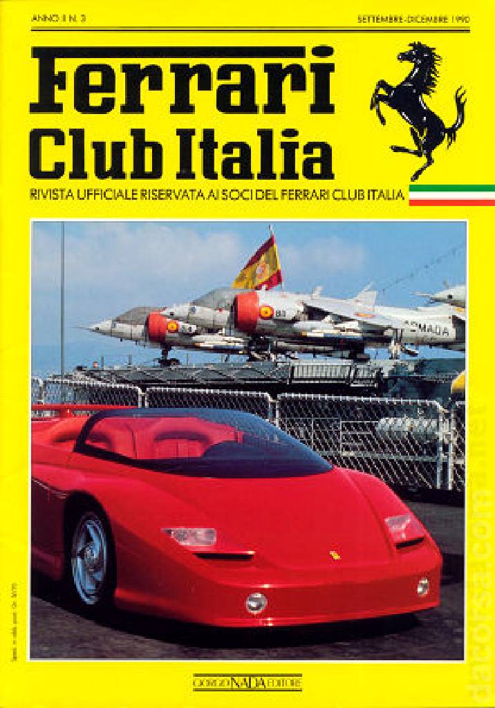 Cover of Ferrari Club Italia issue anno II-3, anno II Quadrimestrale Settembre-Dicembre (1990)