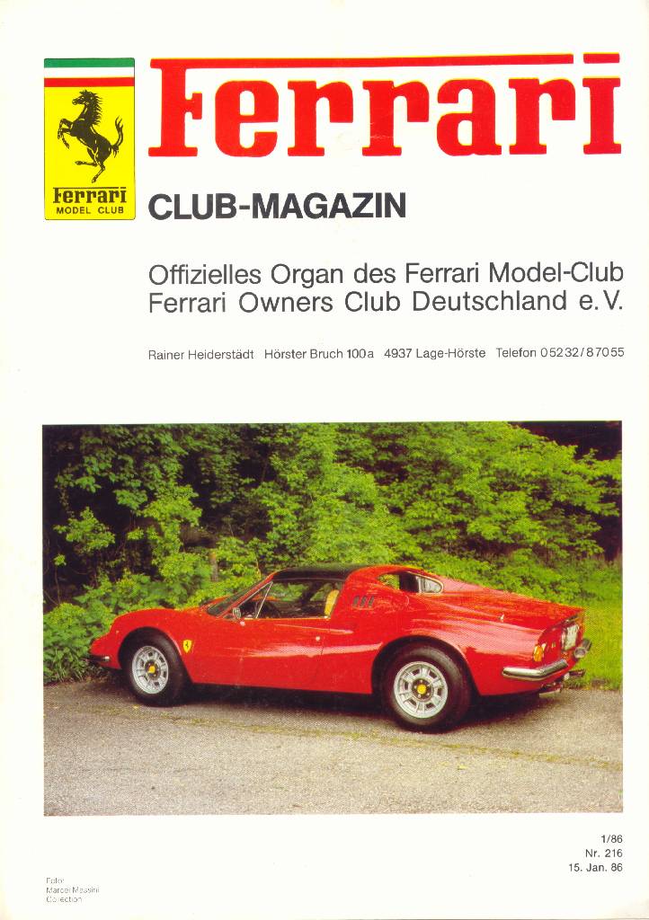Image for Ferrari Model Club issue 216