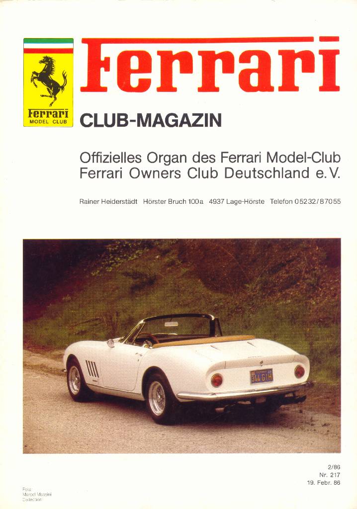 Image for Ferrari Model Club issue 217