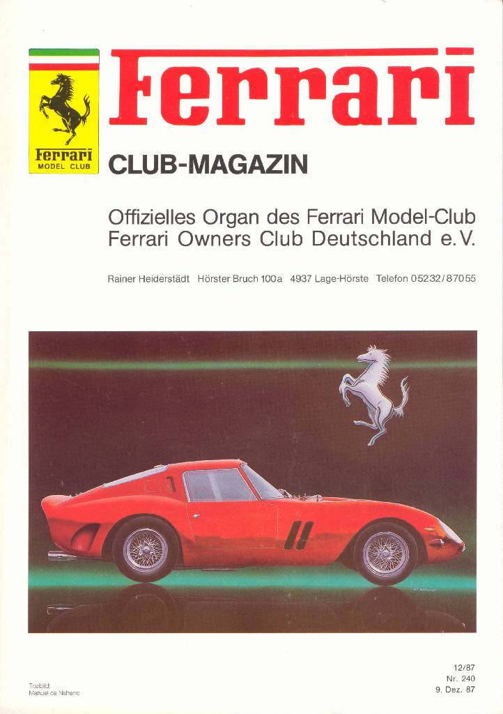 Image for Ferrari Model Club issue 240