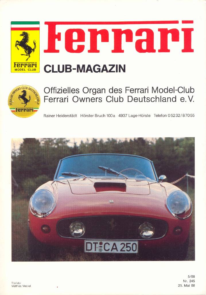 Image for Ferrari Model Club issue 245