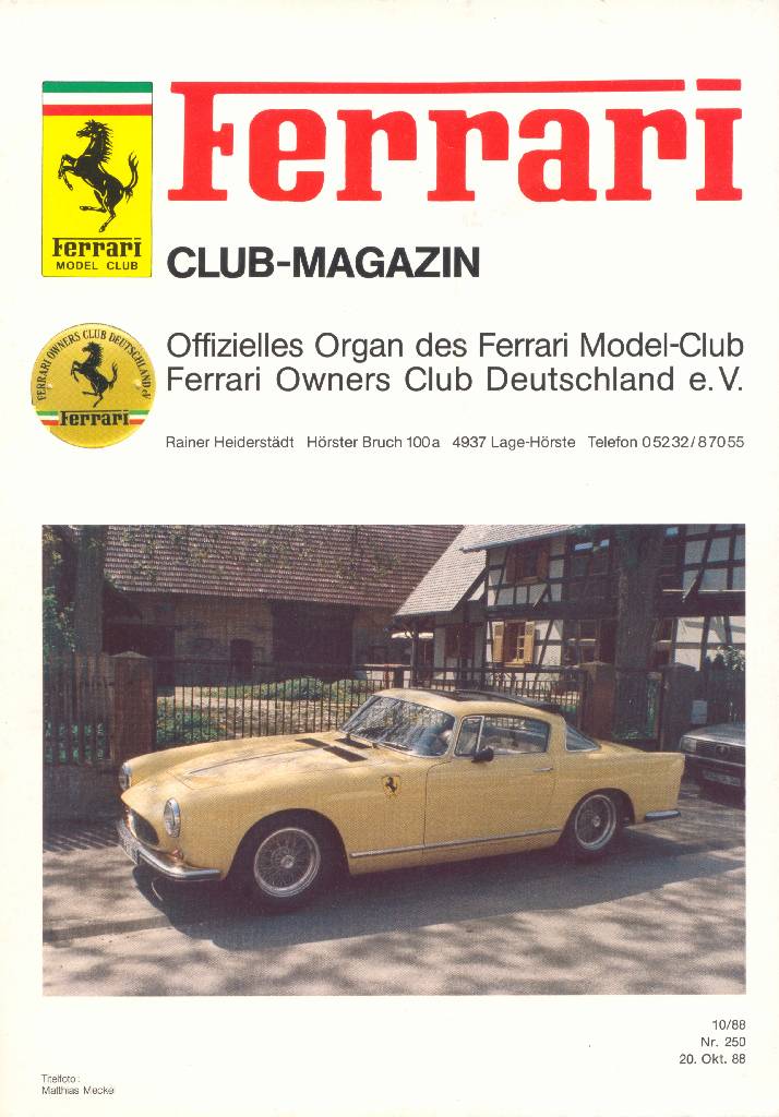 Image for Ferrari Model Club issue 250