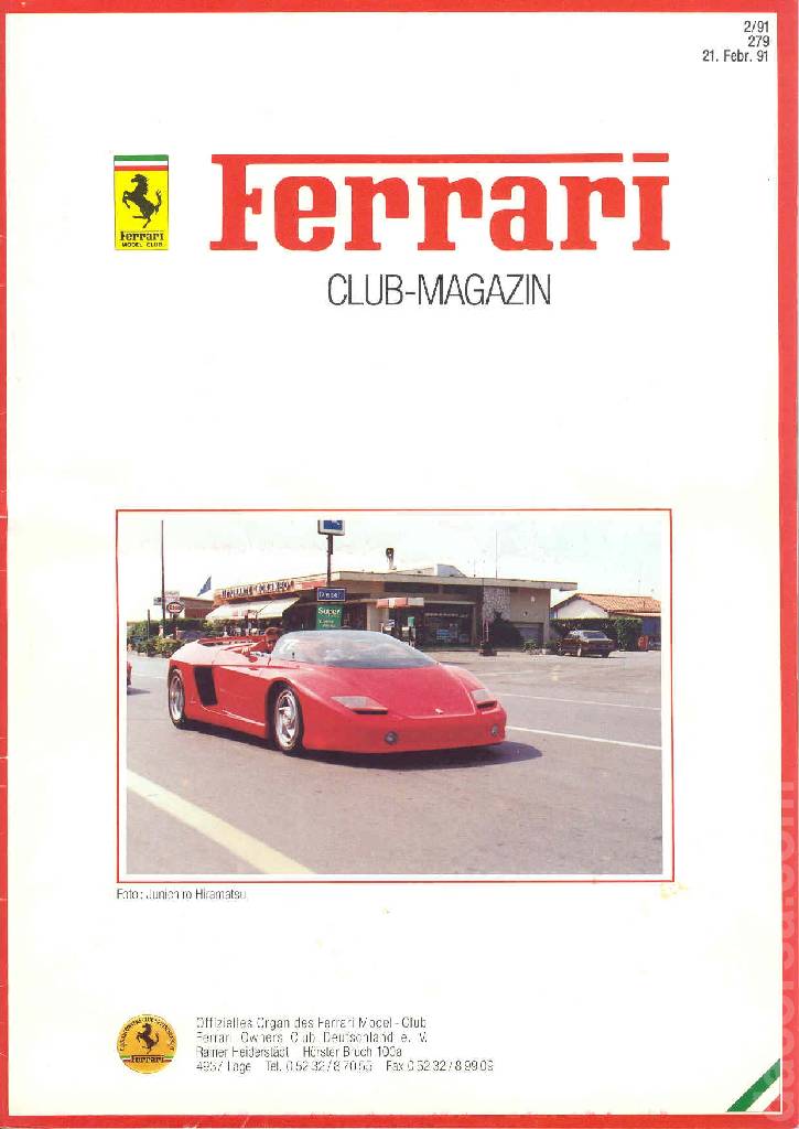 Cover of Ferrari Model Club issue 279, 21. Febr. 91 (1991)