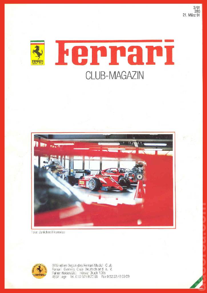 Cover of Ferrari Model Club issue 280, 21. Marz 91 (1991)