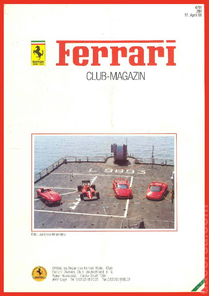 Cover of Ferrari Model Club issue 281, 17. April 91 (1991)
