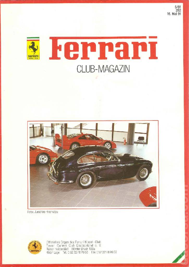 Cover of Ferrari Model Club issue 282, 16. Mai 91 (1991)