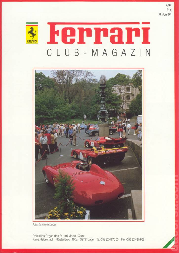 Cover of Ferrari Model Club issue 314, 8. Juni 94 (1994)