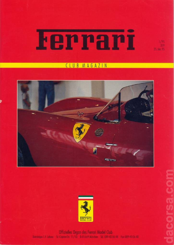 Cover of Ferrari Model Club issue 319, 25. Jan. 95 (1995)