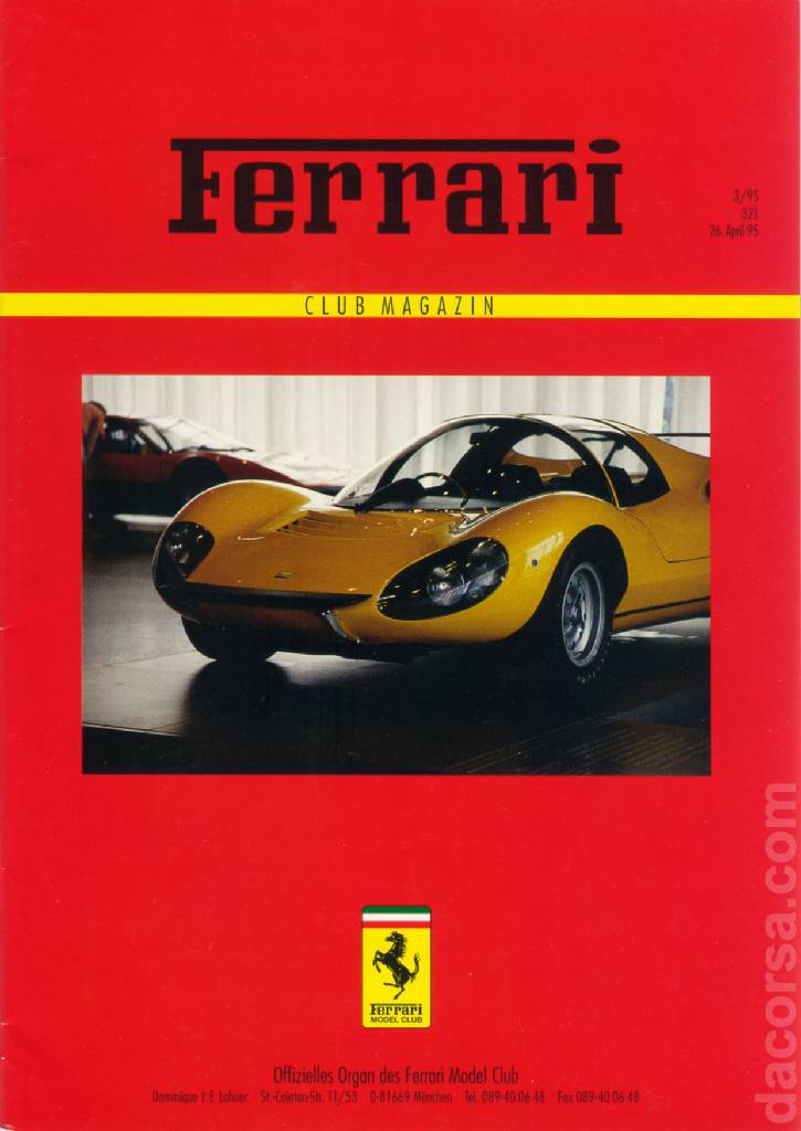 Cover of Ferrari Model Club issue 321, 26. April 95 (1995)