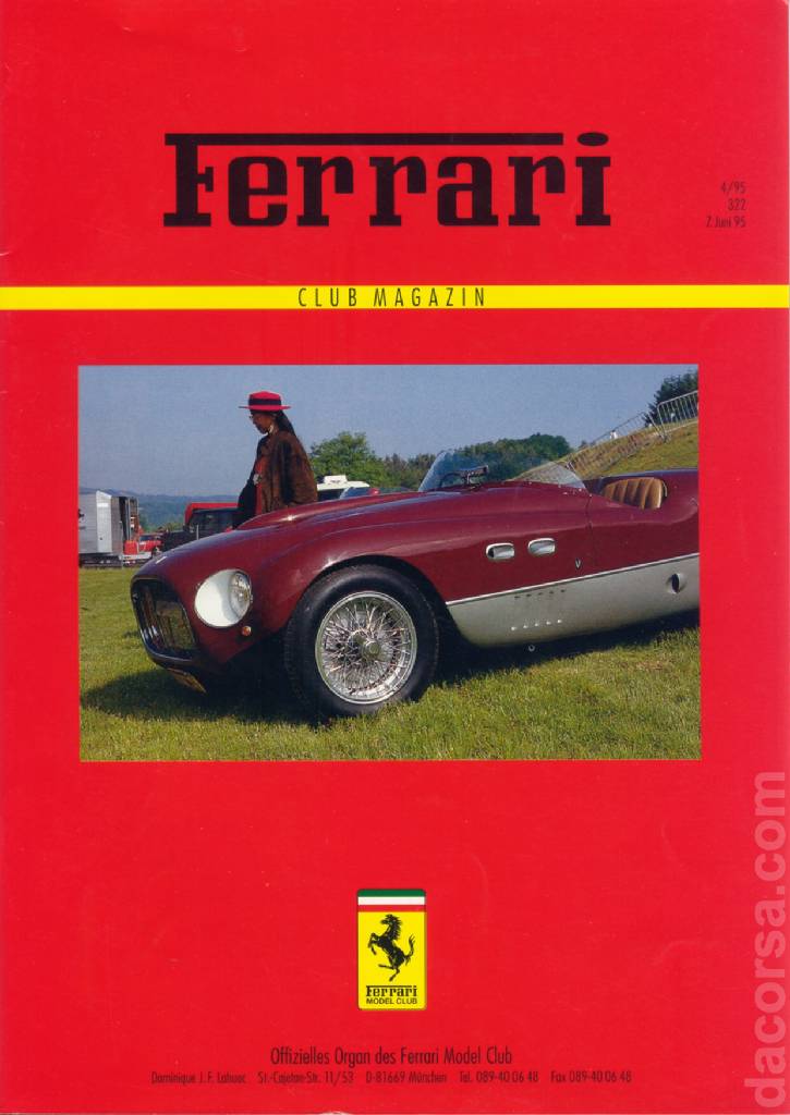 Cover of Ferrari Model Club issue 322, 7. Juni 95 (1995)