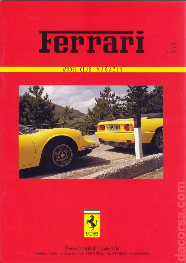 Cover of Ferrari Model Club issue 323, 19. Juli 95 (1995)