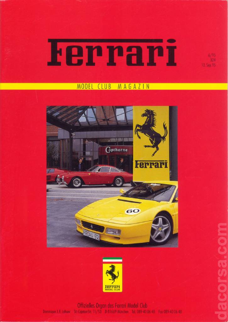 Cover of Ferrari Model Club issue 324, 13. Sep. 95 (1995)
