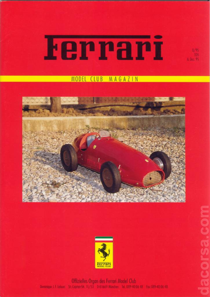 Cover of Ferrari Model Club issue 326, 6. Dez. 95 (1995)