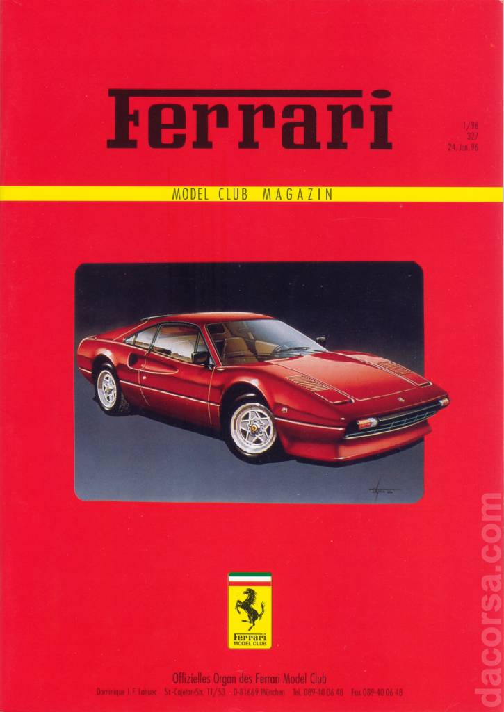 Cover of Ferrari Model Club issue 327, 24. Jan. 96 (1996)
