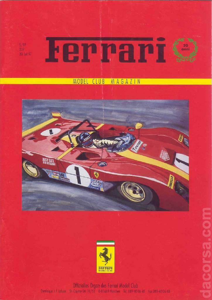 Cover of Ferrari Model Club issue 339, 30. Juli 97 (1997)