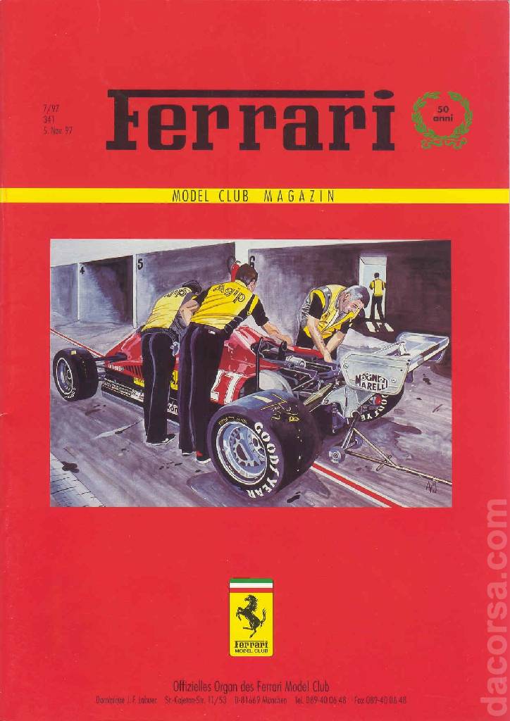 Cover of Ferrari Model Club issue 341, 5. Nov. 97 (1997)