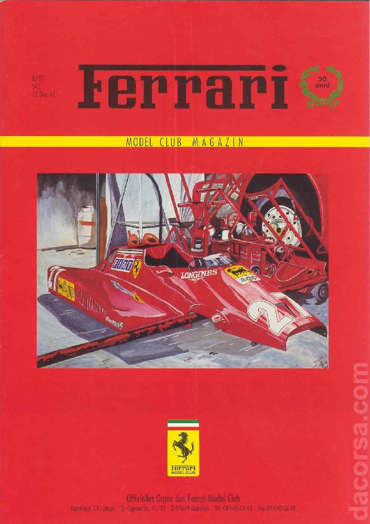Cover of Ferrari Model Club issue 342, 17. Dez. 97 (1997)