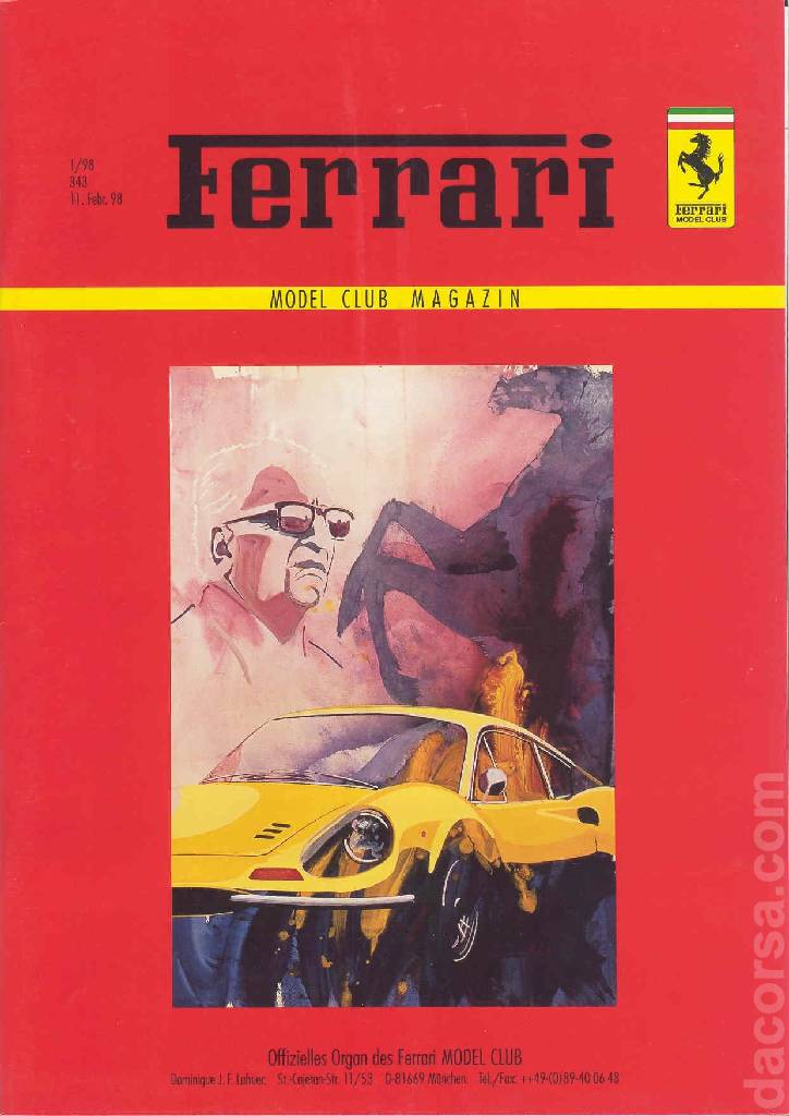 Cover of Ferrari Model Club issue 343, 11. Febr. 98 (1998)