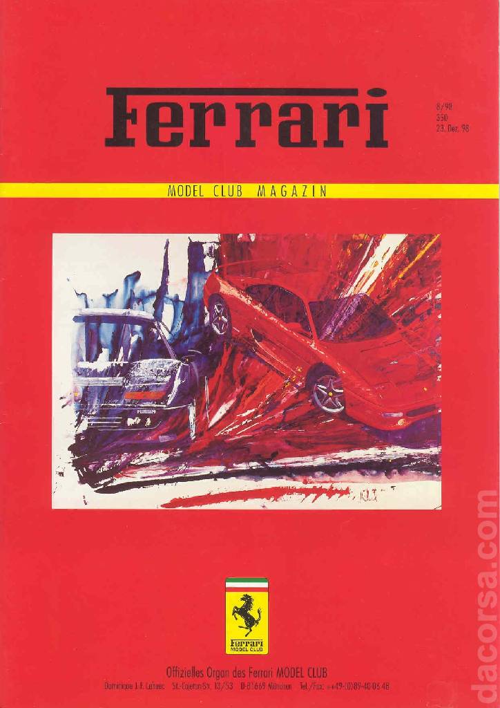 Cover of Ferrari Model Club issue 350, 23. Dez. 98 (1998)