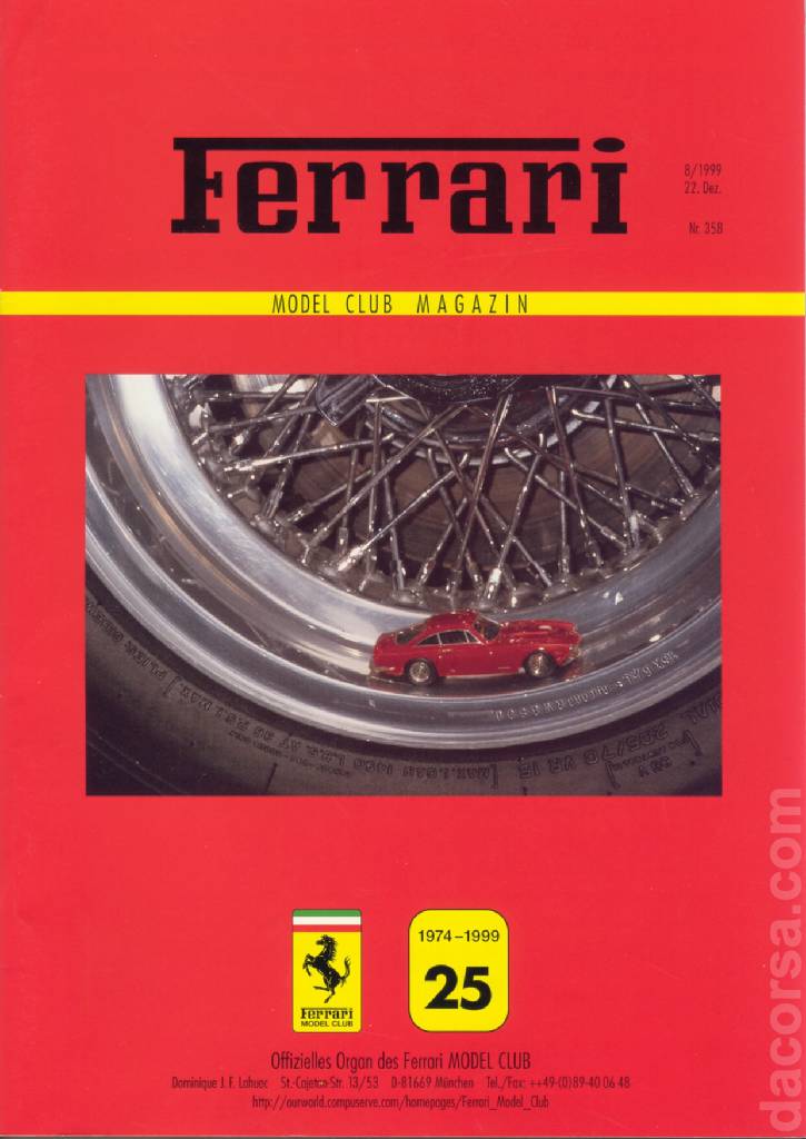 Cover of Ferrari Model Club issue 358, 22. Dez. 1999
