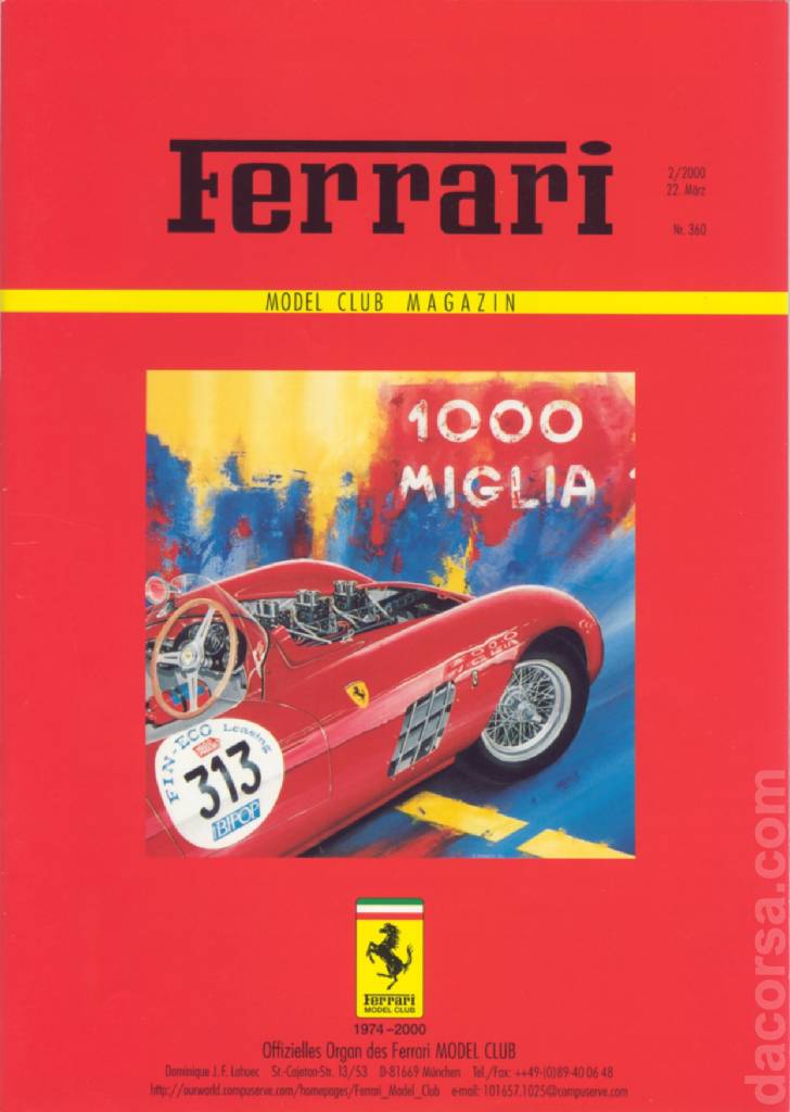 Cover of Ferrari Model Club issue 360, 22. Marz 2000