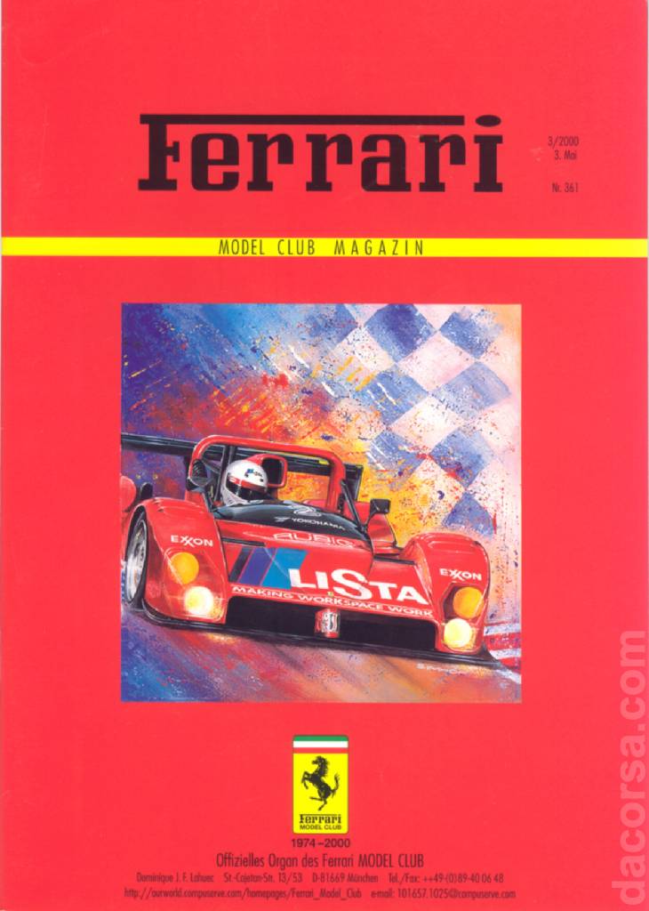 Cover of Ferrari Model Club issue 361, 3. Mai 2000