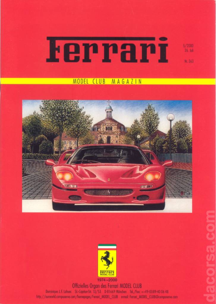 Cover of Ferrari Model Club issue 363, 26. Juli 2000