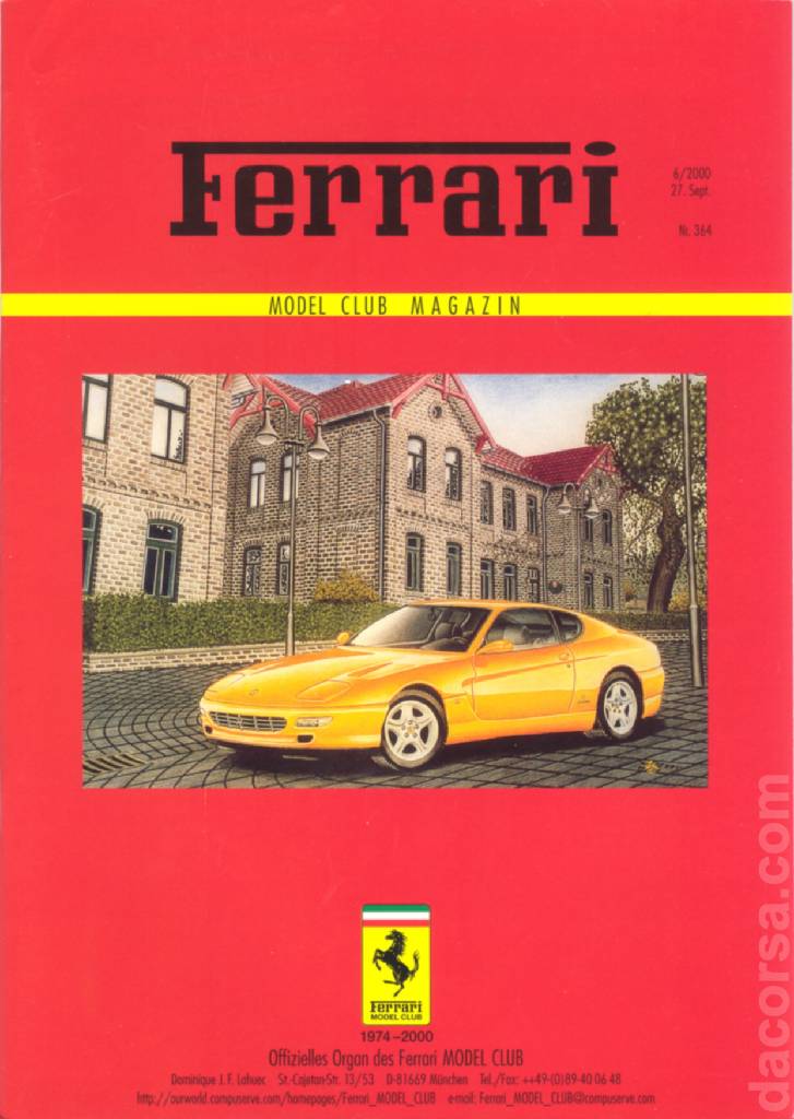 Cover of Ferrari Model Club issue 364, 27. Sept. 2000