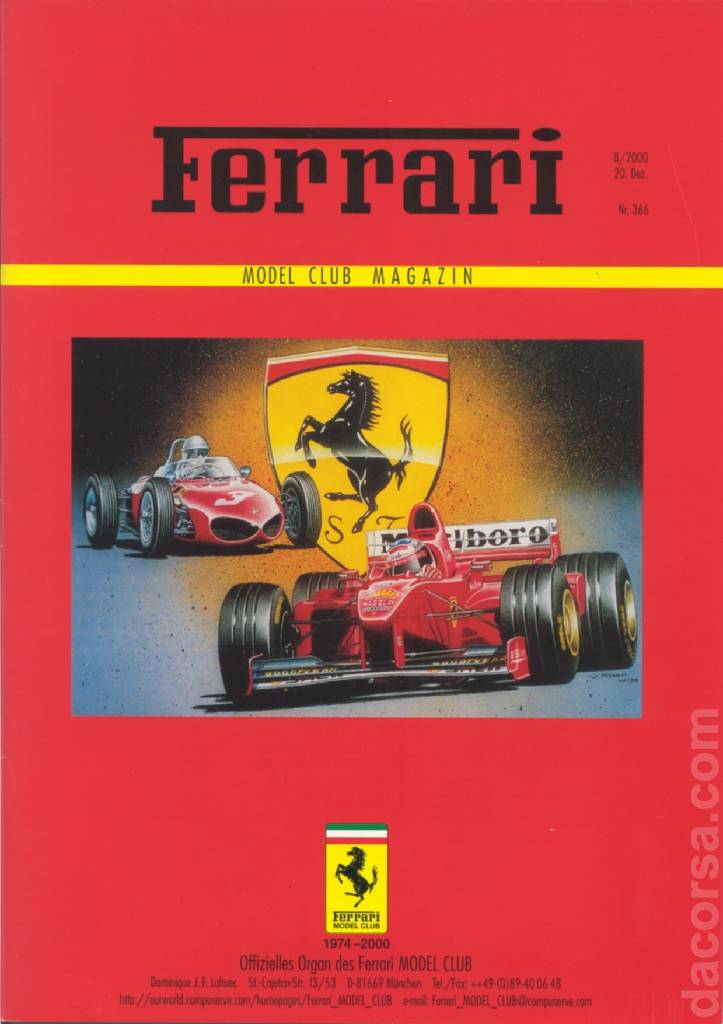 Cover of Ferrari Model Club issue 366, 20. Dez. 2000