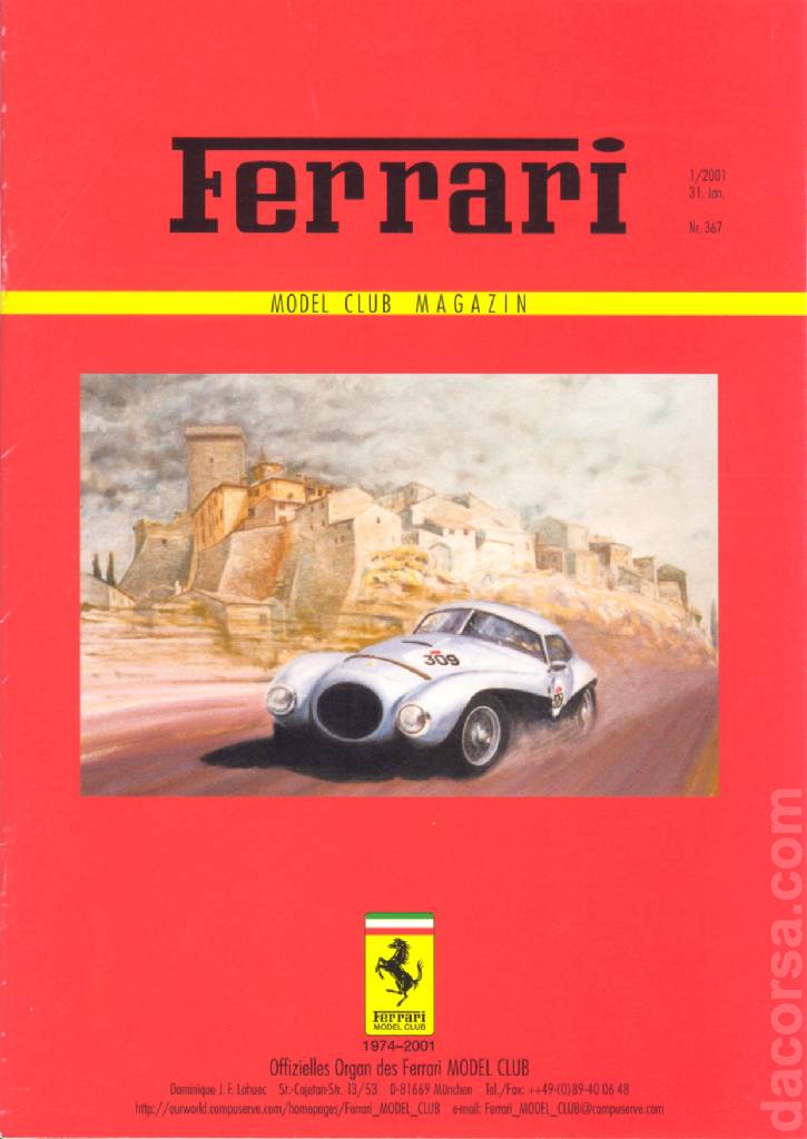 Cover of Ferrari Model Club issue 367, 31. Jan. 2001