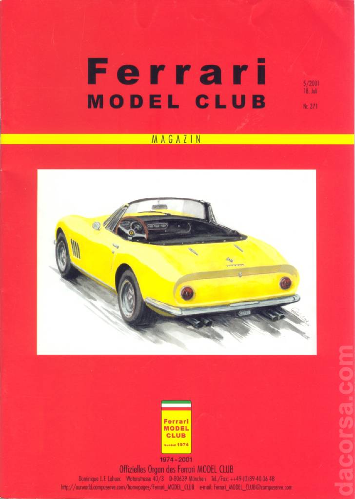 Cover of Ferrari Model Club issue 371, 18. Juli 2001