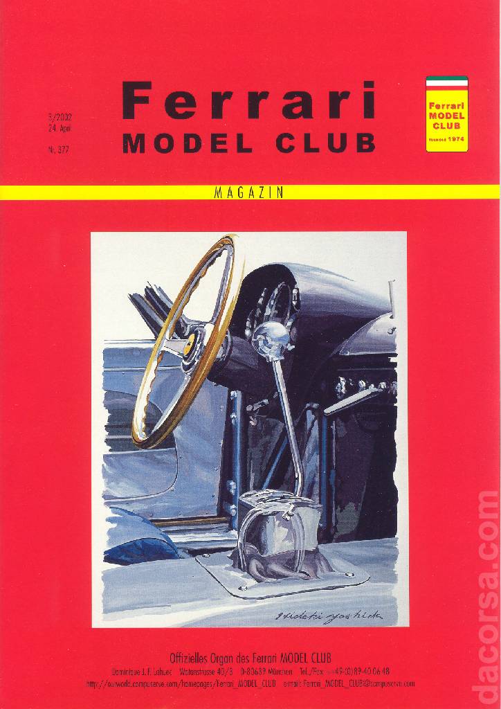 Cover of Ferrari Model Club issue 377, 24. April 2002