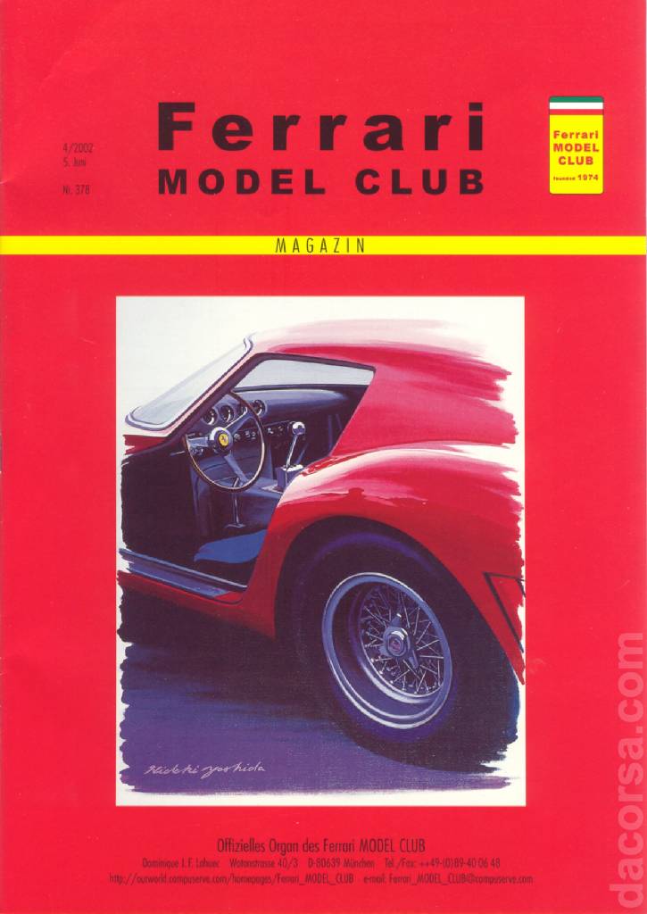 Cover of Ferrari Model Club issue 378, 5. Juni 2002