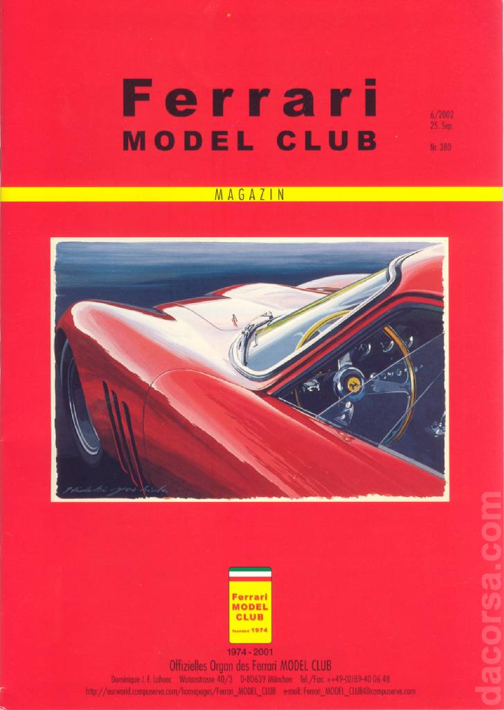 Cover of Ferrari Model Club issue 380, 25. Sep. 2002