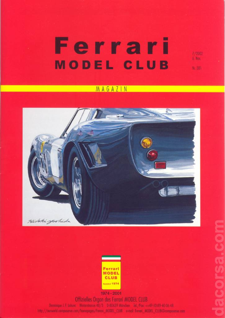 Cover of Ferrari Model Club issue 381, 6. Nov. 2002