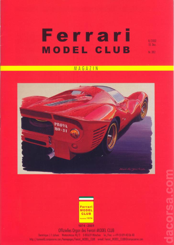 Cover of Ferrari Model Club issue 382, 18. Dez. 2002