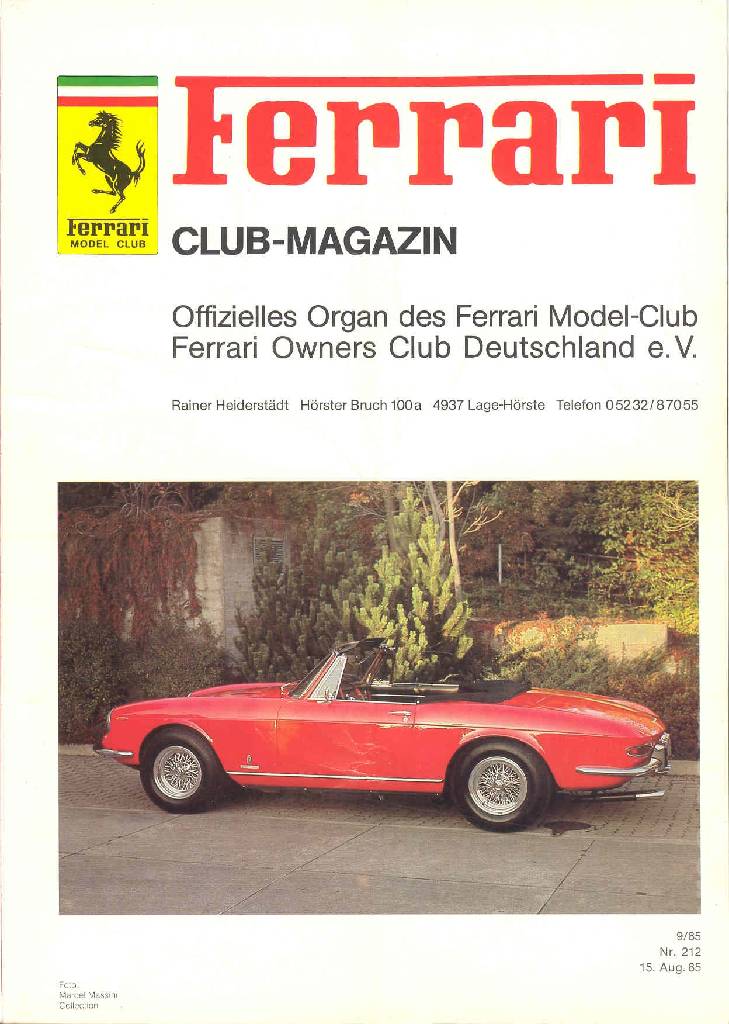 Image for Ferrari Model Club issue 212